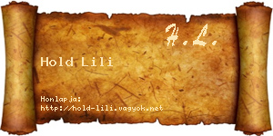 Hold Lili névjegykártya